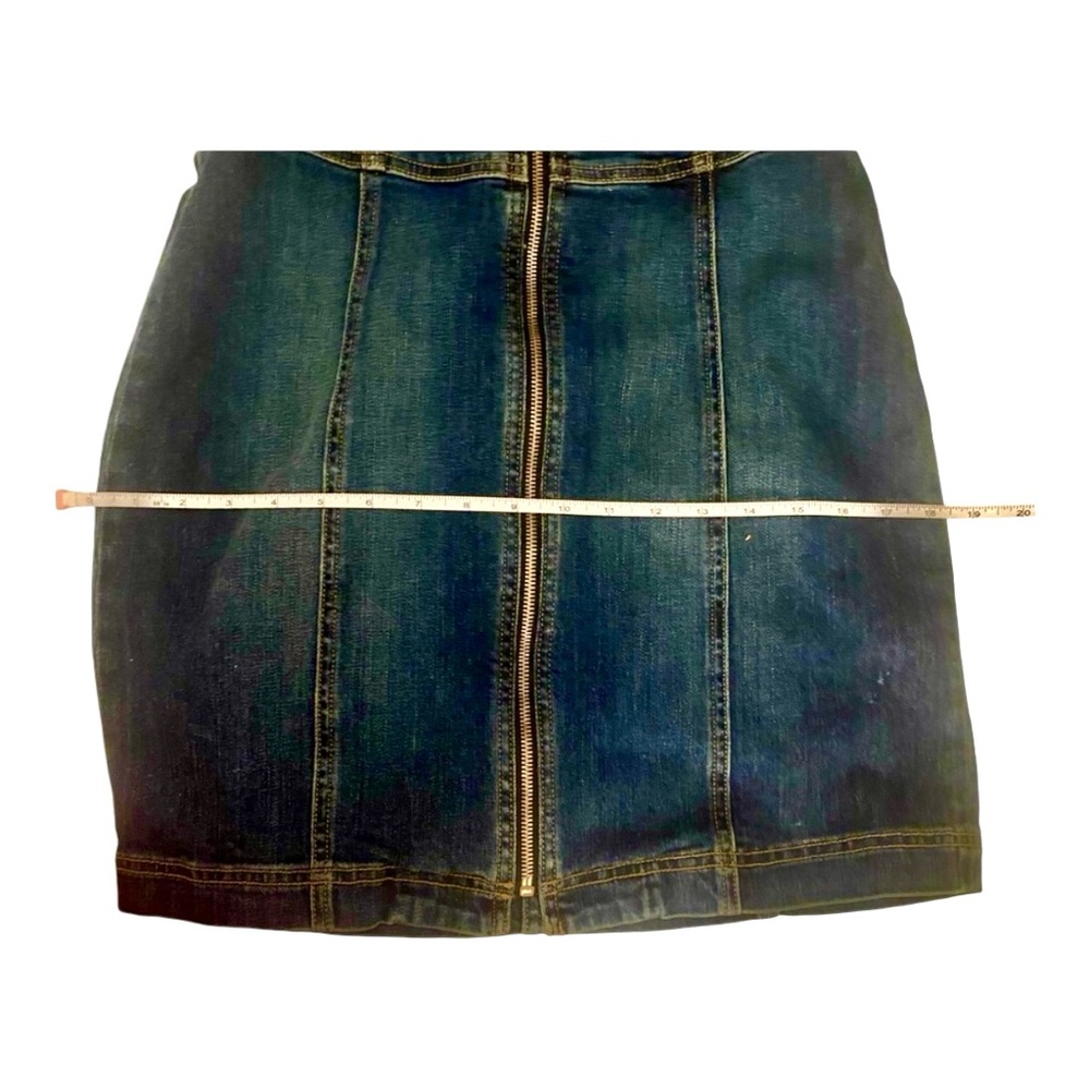 Ramy Brook Dark Blue Denim Zip-Front Mini Dress - Picture 5 of 7